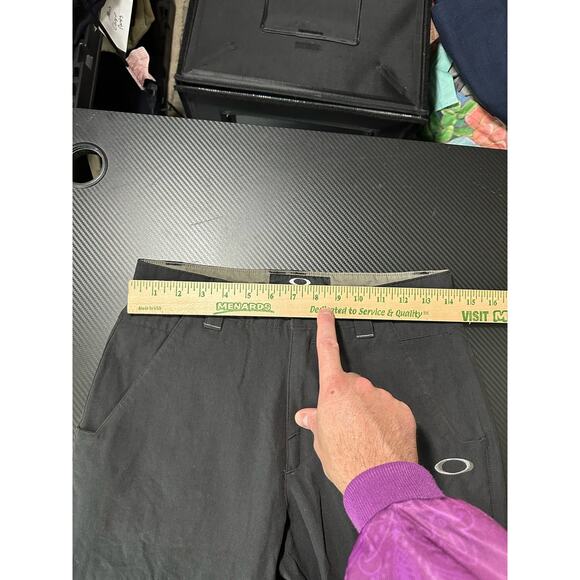 Oakley Performance Pants Nylon Flex Fit Black Size 28x28 Split Hem Womens - Picture 4 of 13